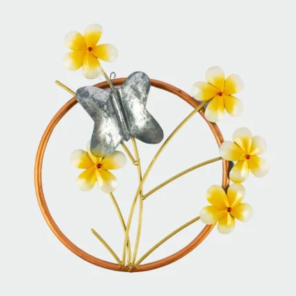 metal ring flower wall decor