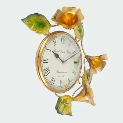 handmade metal flower wall decor watch