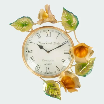 handmade metal flower wall decor watch