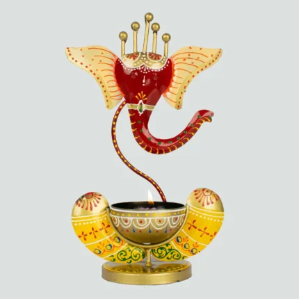 Ganesh ji in sitting positon handmade candle /diya stand