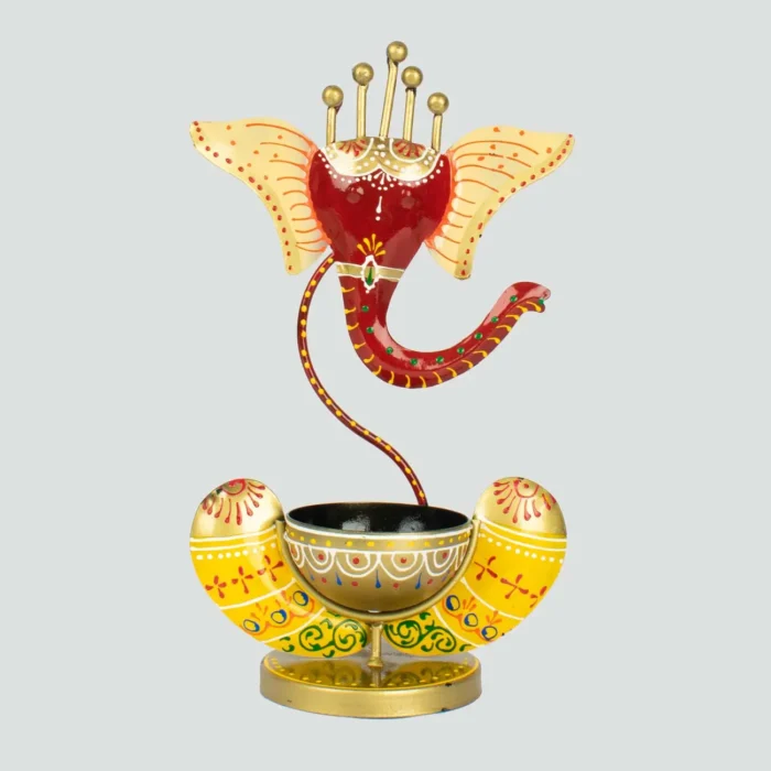 Ganesh ji in sitting positon handmade candle /diya stand