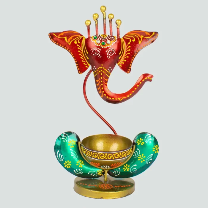 Ganesh ji in sitting positon handmade candle /diya stand