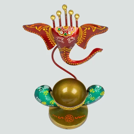 Ganesh ji in sitting positon handmade candle /diya stand