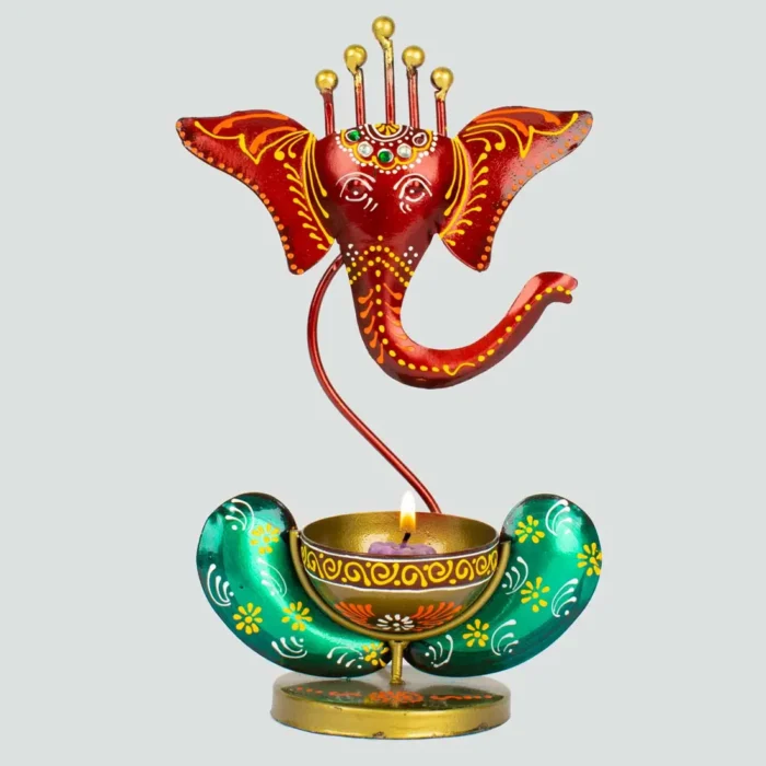 Ganesh ji in sitting positon handmade candle /diya stand