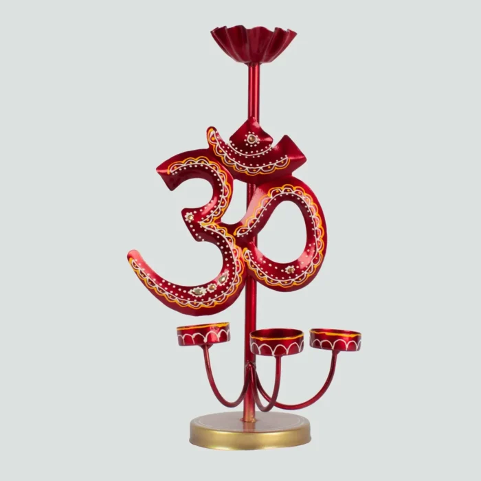 handmade OM symbol candle / diya stand for diwali decoration