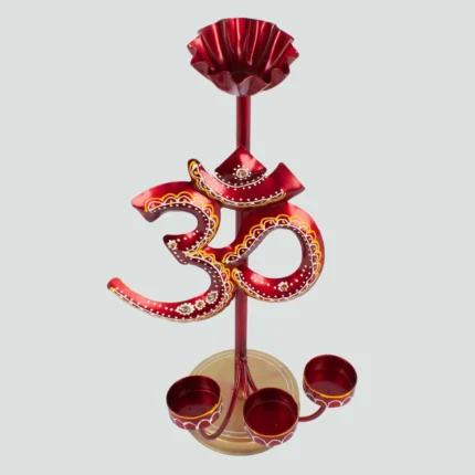 handmade OM symbol candle / diya stand for diwali decoration