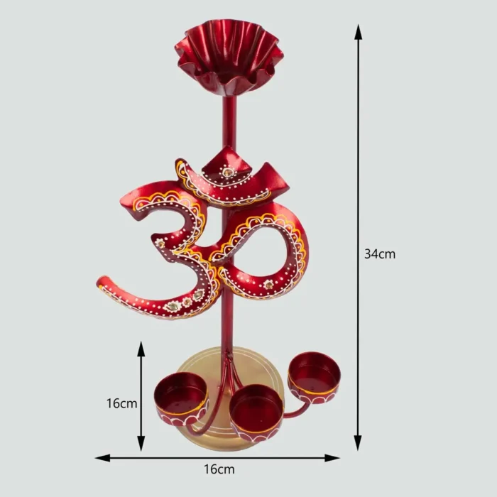 handmade OM symbol candle / diya stand for diwali decoration