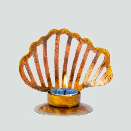 ARK Decorative Leaf Candle / Diya Stand Handmade