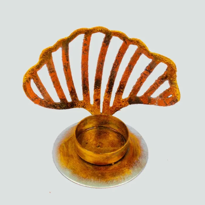 ARK Decorative Leaf Candle / Diya Stand Handmade