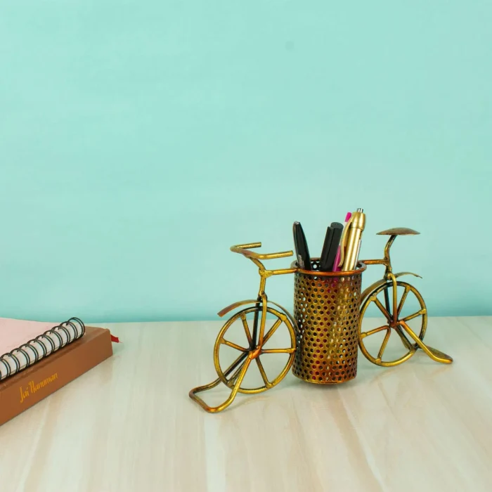 metal handmade bicycle pen holder table decor