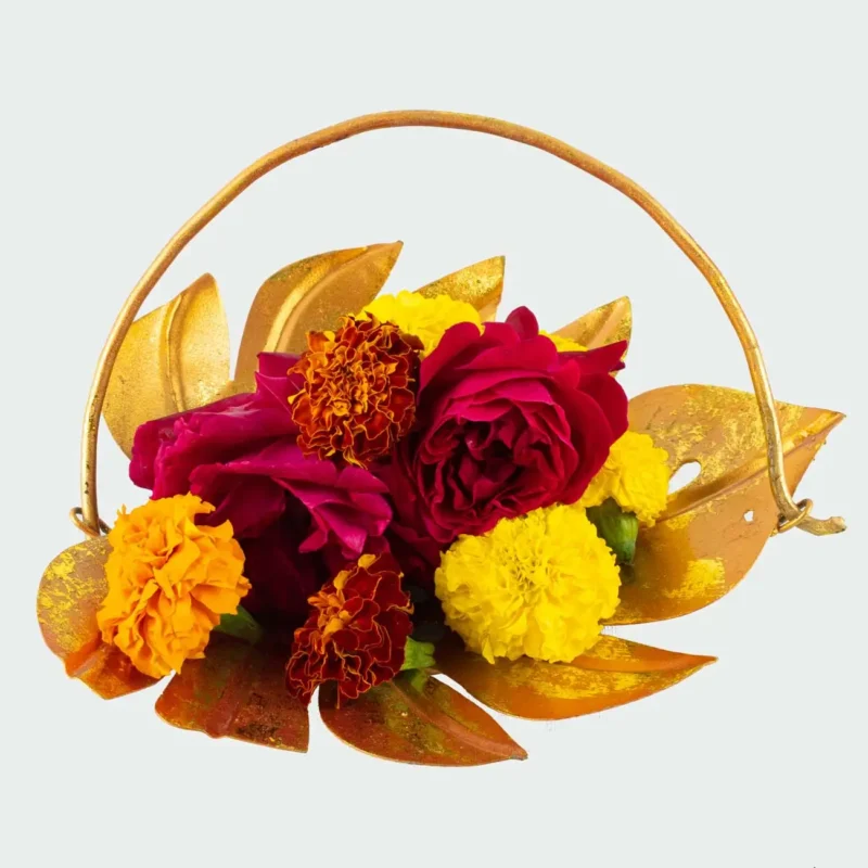ARK Golden Metal Flower basket