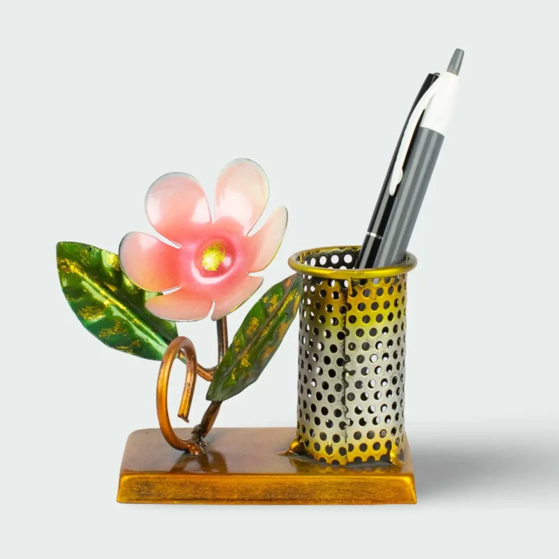 ARK Handcrafted Metal Flower Pen holder for office table