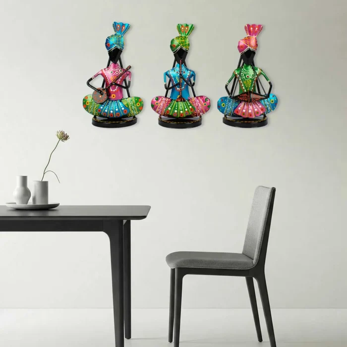 ARK Handcrafted metal wall mounted musician trio set