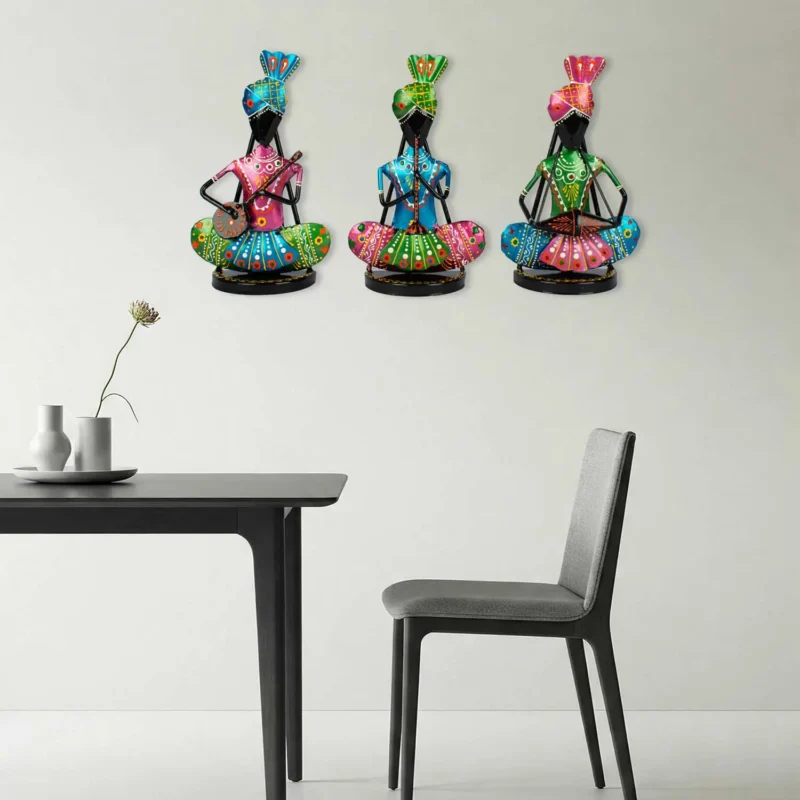 ARK Handcrafted metal wall mounted musician trio set