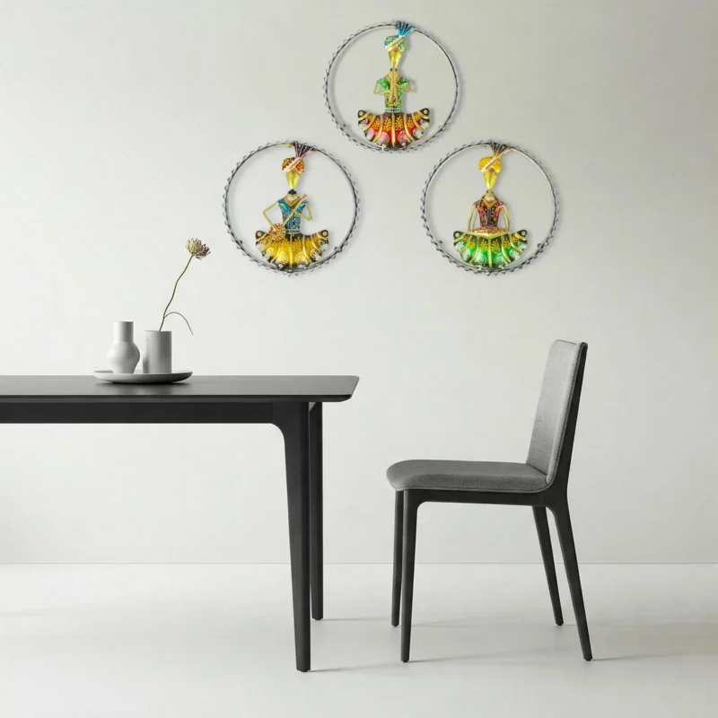ARK Handcrafted metal Musical Trio Ring Wall Decor