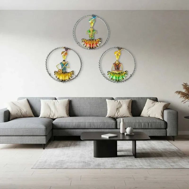 ARK Handcrafted metal Musical Trio Ring Wall Decor